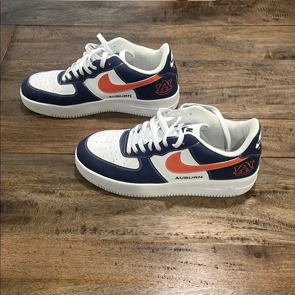 Nike Auburn Edition Navy and Orange Sneakers - Picture 1 of 4